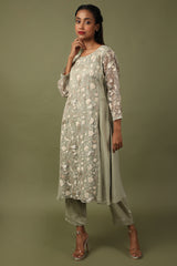 Organza Dori Embroidered Anarkali