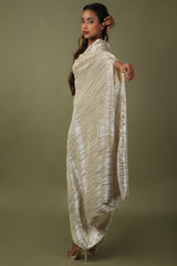 Metallic Crinkled Dress