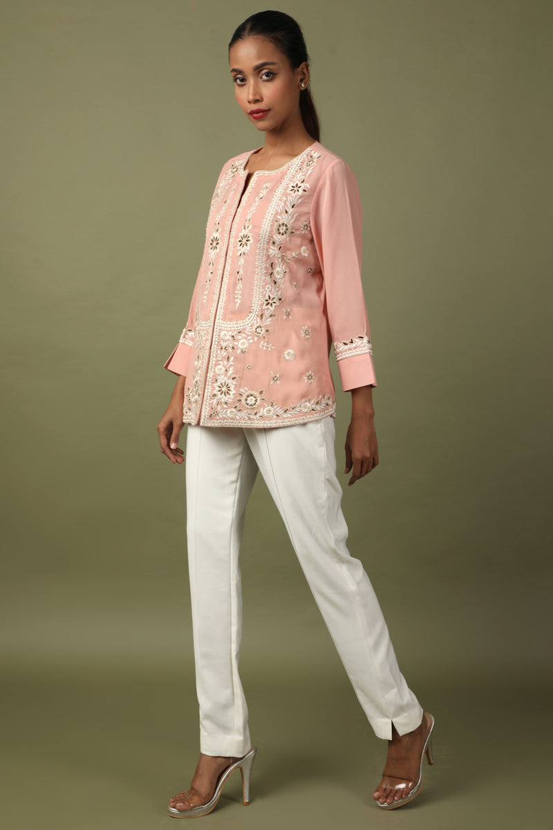 Pink Cutwork Top