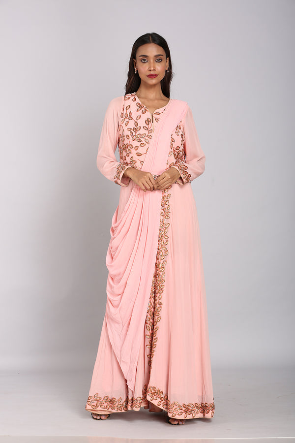 Pink Embellished Anarkali