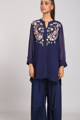 Embroidered Top With Pants