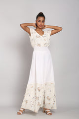 Elasticated Embroidered Dress