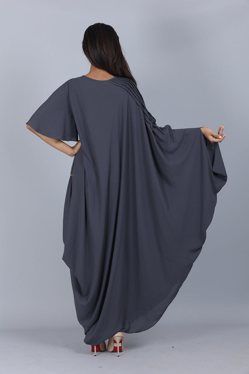 Drape Dress With Pintucks