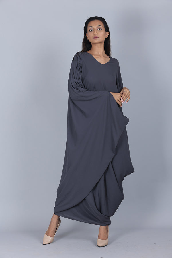 Drape Dress With Pintucks