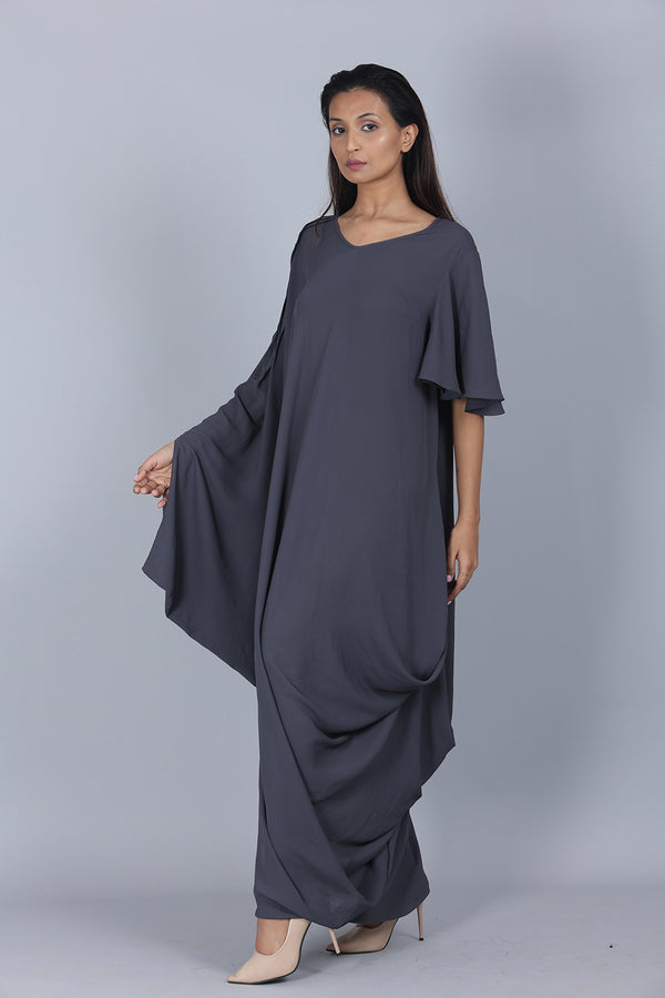 Drape Dress With Pintucks