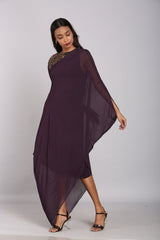 Cutwork Drape Dress