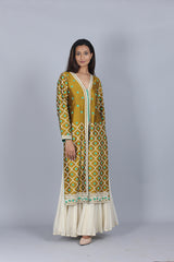 Silk Front Open Dori Embroidery Set