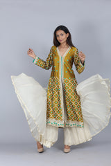 Silk Front Open Dori Embroidery Set