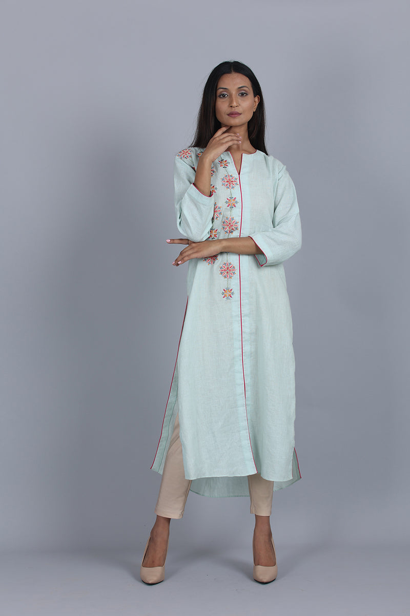 Straight Fit Linen Tunic