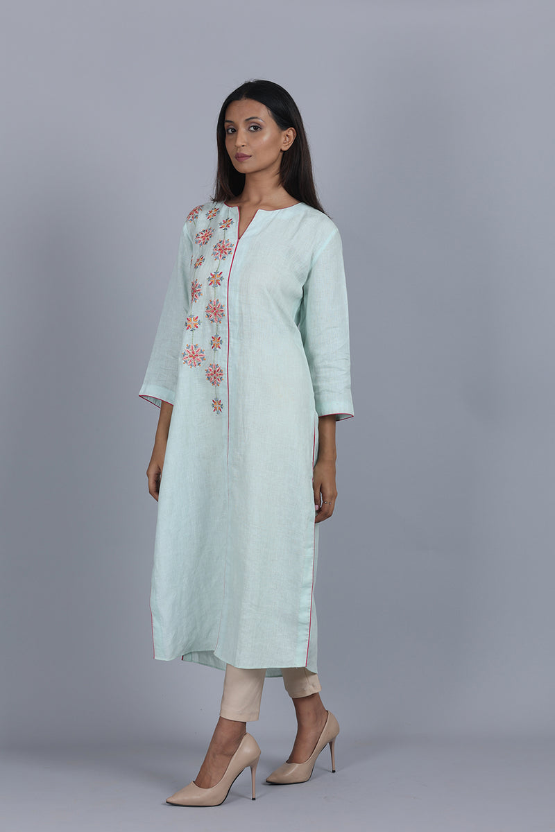 Straight Fit Linen Tunic