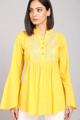 Sunshine Yellow Gota Top