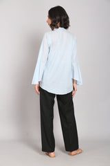 Light Blue Cotton Gota Top